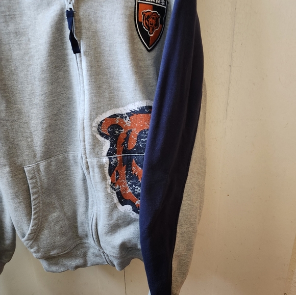 Chicago Bears NFL Men's Full Zip Soft Cotton Polyester Hoodie Size XL - Picture 5 of 6